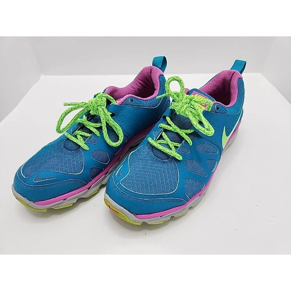 Nike Flex Trail Blue Green Pink Running Shoes Women's US‎ 8.5 - Picture 3 of 8